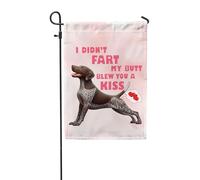 Drapeaux De Jardin Je N'Ai Pas Pété Mon Cul, Je T'Ai Envoyé Un Baiser, Cadeau Pour Amoureux Des Braques Allemands À Poil Court Bannière Jardins Drapeaus Décoratif Drapeau Fierté Pour 30X45CM