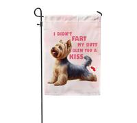 Drapeaux De Jardin Je N'Ai Pas Pété Mon Cul, Je T'Ai Envoyé Un Baiser, Yorkshire Terrier, Yorkie Dog Drapeau Fierté Résistant Drapeaus Décoratif Couleurs Vives Bannières Extérieure Pour 30X45CM