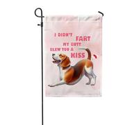 Drapeaux De Jardin Je N'Ai Pas Pété Mon Cul, Je T'Ai Envoyé Un Bisou Beagle Beagles Chien Bannière Jardins Résistant Drapeaus Décoratif Imperméabiliser Drapeau Fierté Pour Balcon Fête 30X45CM