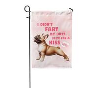 Drapeaux De Jardin Je N'Ai Pas Pété Mon Cul, Je T'Ai Envoyé Un Bisou. Bouledogue Français. Drapeau Fierté Durable Drapeaus Décoratif Résistant Bannières Extérieure Pour Défilé Balcon 30X45CM