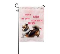 Drapeaux De Jardin Je N'Ai Pas Pété Mon Cul, Je T'Ai Envoyé Un Bisou. Chien De Berger Des Shetland. Chien Sheltie. Bannière Jardins Couleurs Vives Drapeau Fierté Résistant Pour 30X45CM