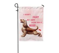 Drapeaux De Jardin Je N'Ai Pas Pété Mon Cul, Je T'Ai Envoyé Un Bisou Cocker Spaniel Cockers Dog Drapeau Fierté Durable Drapeaus Décoratif Imperméabiliser Bannière Jardins Pour Fête 30X45CM
