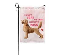 Drapeaux De Jardin Je N'Ai Pas Pété Mon Cul, Je T'Ai Envoyé Un Bisou Goldendoodle Doodle Dog Drapeau Fierté Imperméabiliser Drapeaus Décoratif Couleurs Vives Bannières Extérieure Pour 30X45CM