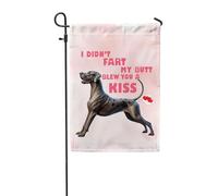Drapeaux De Jardin Je N'Ai Pas Pété Mon Cul, Je T'Ai Envoyé Un Bisou, Grand Danois, Chien Danois Drapeau Fierté Couleurs Vives Drapeaus Décoratif Résistant Bannières Extérieure Pour Fête 30X45CM