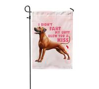 Drapeaux De Jardin Je N'Ai Pas Pété Mon Cul, Je T'Ai Envoyé Un Bisou. Le Chien Ridgebacks Bannière Jardins Couleurs Vives Drapeau Fierté Durable Drapeaus Décoratif Pour Fête Défilé 30X45CM