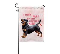 Drapeaux De Jardin Je N'Ai Pas Pété Mon Cul, Je T'Ai Envoyé Un Bisou, Rottie Dog Drapeau Fierté Résistant Drapeaus Décoratif Durable Bannières Extérieure Pour Défilé Festivals Balcon 30X45CM