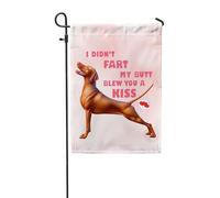 Drapeaux De Jardin Je N'Ai Pas Pété Mon Cul, Je T'Ai Envoyé Un Bisou Vizsla Vizslas Dog Bannière Jardins Couleurs Vives Drapeaus Décoratif Imperméabiliser Bannières Extérieure Pour Fête 30X45CM