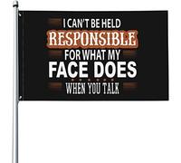 Drapeaux De Jardin Je Ne Peux Pas Être Tenu Responsable Bannière Jardins Durable Drapeau Fierté Imperméabiliser Bannières Extérieure Pour Festivals Célébrations Défilé 90X152CM