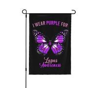 Drapeaux De Jardin Je Porte Du Violet Pour Sensibiliser Au Lupus Drapeau Fierté Durable Drapeaus Décoratif Résistant Bannière Jardins Pour Balcon Festivals Fête 90X150Cm