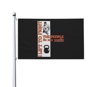 Drapeaux De Jardin Je Soulève Des Poids Pour Combattre Ceux Qui Sont Derrière Mes Murs. Bannière Jardins Durable Drapeaus Décoratif Résistant Bannières Extérieure Pour Fête Défilé 90X152CM