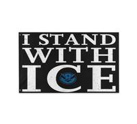 Drapeaux De Jardin Je Soutiens Ice Pelouse Drapeaux Résiste Aux Intempéries Drapeau Extérieur Pour Patio Célébrations Balcon Fête 90X150 Cm