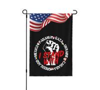 Drapeaux de jardin « Je soutiens le Canada, le Groenland, le Mexique, le Panama, Gaza et l'Ukraine » pour la décoration extérieure. Petits drapeaux de 30 x 45 cm (12 x 18 pouces).