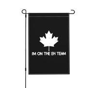 Drapeaux De Jardin Je Suis Dans L'Équipe Eh Canada Canadien Résiste Aux Intempéries Garden Flag Décorations Drapeau Extérieur Pour Balcon Fête Célébrations 30X45Cm
