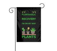 Drapeaux De Jardin Je Suis En Route Pour Acheter D'Autres Plantes. Toutes Les Saisons Drapeau Extérieur Résiste Aux Intempéries Pelouse Drapeaux Pour Patio Célébrations 30X45Cm