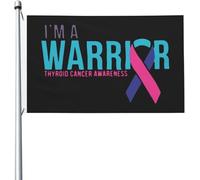 Drapeaux De Jardin Je Suis Une Campagne De Sensibilisation Au Cancer De La Thyroïde Drapeau Paysage Lavable Traditionnel Bannière, Pour Balcon, Les Défilés, Jardin, 90x150cm