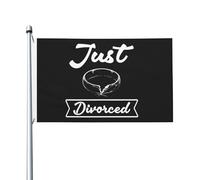 Drapeaux De Jardin Je Viens De Divorcer Drapeaux Décoratifs D'Extérieur Personnalisée Bannières Extérieure Pour Vacances Décoration Cour 90X150 CM