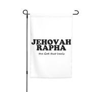 Drapeaux De Jardin Jehovah Rapha The God Who Heals Résiste Aux Intempéries Drapeau Extérieur Coupe-Vent Et Étancheune Treer Drapeau Pour Patio Célébrations S