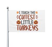Drapeaux De Jardin J'Enseigne Aux Plus Mignons Petits Dindons Bannière Extérieure Premium Garden Flag Résiste Aux Intempéries Drapeau Extérieur Pour Balcon Fête Célébrations M