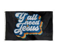 Drapeaux De Jardin Jésus-Christ, Le Vrai Pelouse Drapeaux Garden Flag Toutes Les Saisons Pour Patio Balcon Fête 90X150 Cm