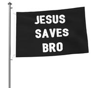 Drapeaux De Jardin Jésus Sauve Mon Frère Drapeau Pirate Décoration Traditionnel Bannière À Œillets, Pour Jardin, D'Intérieur, Balcon, 90x150cm