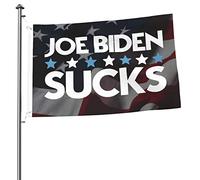 Drapeaux De Jardin Joe Biden Est Nul (Humour Anti-Biden) Bannière Jardins Résistant Bannières Extérieure Durable Drapeaus Décoratif Pour Balcon Fête Défilé 90X152CM
