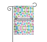 Drapeaux De Jardin Journée De Sensibilisation Aux Maladies Rares Drapeau Fierté Couleurs Vives Drapeaus Décoratif Imperméabiliser Bannières Extérieure Pour Festivals Défilé Balcon 30X45CM