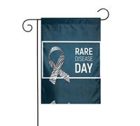Drapeaux De Jardin Journée De Sensibilisation Aux Maladies Rares Drapeau Fierté Imperméabiliser Bannières Extérieure Couleurs Vives Bannière Jardins Pour Fête Balcon Défilé 30X45CM
