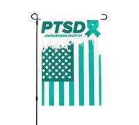Drapeaux De Jardin Juin Est Le Mois De Sensibilisation Au Syndrome De Stress Post-Traumatique Bannière Jardins Imperméabiliser Bannières Extérieure Decoration Drapeaus Décoratif Pour 30X45CM
