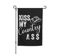 Drapeaux De Jardin Kiss My Country Ass Résiste Aux Intempéries Pelouse Drapeaux Décorations Garden Flag Pour Jardinage Célébrations M