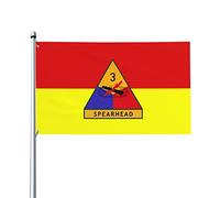 Drapeaux De Jardin La 3E Division Blindée De L'Armée Drapeau Fierté Durable Drapeaus Décoratif Résistant Bannières Extérieure Pour Balcon Célébrations Défilé 90X152CM