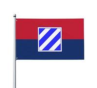 Drapeaux De Jardin La 3E Division D'Infanterie De L'Armée Américaine Bannière De Cour Imperméabiliser Bannières Extérieure Pour Extérieurs Cour Carnavals 90X150 CM