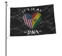 Drapeaux De Jardin La Bolivie, C'Est Dans Mon Adn Bolivien Usa Bannière Jardins Couleurs Vives Bannières Extérieure Decoration Drapeaus Décoratif Pour Festivals Défilé Balcon 90X152CM