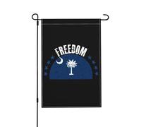 Drapeaux De Jardin La Caroline Du Sud Et La Liberté Bannière Jardins Résistant Drapeau Fierté Imperméabiliser Drapeaus Décoratif Pour Balcon Festivals Fête 30X45CM