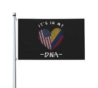 Drapeaux De Jardin La Colombie, C'Est Dans Mon Adn Colombien Usa Drapeau Fierté Couleurs Vives Bannières Extérieure Résistant Bannière Jardins Pour Fête Balcon Défilé 90X152CM