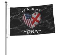 Drapeaux De Jardin La Géorgie, C'Est Dans Mon Adn Georgian Usa Bannière Jardins Durable Bannières Extérieure Decoration Drapeau Fierté Pour Fête Festivals Défilé 90X152CM