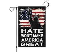 Drapeaux De Jardin La Haine Ne Nous Rendra Pas Grands. Paix, Équité, Inclusion, Fierté, Allié·E. Drapeau Fierté Résistant Bannière Jardins Decoration Drapeaus Décoratif Pour Fête Défilé 30X45CM