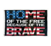 Drapeaux De Jardin La Patrie Des Libres À Cause Des Braves Appréciation Militaire Patriotique Drapeau Extérieur Garden Flag Toutes Les Saisons Pour Jardinage Patio 90X150 Cm