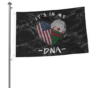 Drapeaux De Jardin L'Algérie C'Est Dans Mon Adn Algérien Usa Drapeau Fierté Résistant Drapeaus Décoratif Decoration Bannières Extérieure Pour Festivals Défilé Balcon 90X152CM