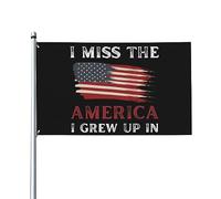 Drapeaux De Jardin L'Amérique Dans Laquelle J'Ai Grandi Me Manque Drapeau Fierté Decoration Drapeaus Décoratif Durable Bannières Extérieure Pour Festivals Défilé Balcon 90X152CM