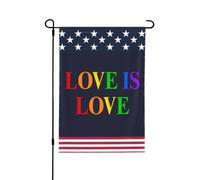 Drapeaux de jardin « L'amour est l'amour » arc-en-ciel de la fierté