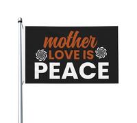 Drapeaux De Jardin L'Amour Maternel Est La Paix Bannières Extérieure Personnalisée Bannière De Cour Pour Jardins Extérieurs Célébrations 90X150 CM