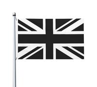 Drapeaux De Jardin L'Angleterre Britannique Blanche Et Noire Bannières Extérieure Decoration Bannière Jardins Couleurs Vives Drapeaus Décoratif Pour Festivals Fête Défilé 90X152CM