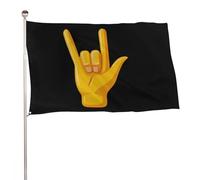 Drapeaux De Jardin Langue Des Signes Américaine (Asl) « Je T'Aime » Treer Drapeau Coupe-Vent Et Étancheune Pelouse Drapeaux Décorations Garden Flag Pour Balcon Fête Ferme M