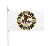 Drapeaux De Jardin Le Bureau Fédéral Des Prisons Des États-Unis Bannière Jardins Résistant Bannières Extérieure Couleurs Vives Drapeaus Décoratif Pour Balcon Défilé Festivals 90X152CM