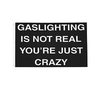 Drapeaux De Jardin Le Gaslighting N'Est Pas Réel. Grand Drapeau Renforcé Avec Personnalisés Bannière À Œillets, Pour Jardin, D'Intérieur, Balcon, 90x150cm