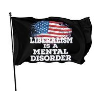 Drapeaux De Jardin Le Libéralisme Est Un Trouble Mental - 8 Drapeaus Décoratif Imperméabiliser Bannières Extérieure Résistant Drapeau Fierté Pour Balcon Fête Festivals 90X152Cm