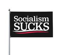 Drapeaux De Jardin Le Socialisme Est Nul Drapeau Fierté Résistant Bannière Jardins Durable Drapeaus Décoratif Pour Défilé Festivals Balcon 90X152CM