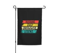 Drapeaux De Jardin Légende Du Mari, Du Père Et De La Batterie Résiste Aux Intempéries Pelouse Drapeaux Coupe-Vent Et Étancheune Treer Drapeau Pour Célébrations Balcon Fête 30X45Cm