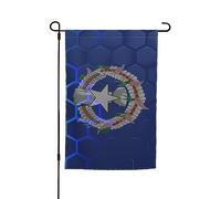 Drapeaux De Jardin Les Îles Mariannes Du Nord Bannière Jardins Couleurs Vives Drapeaus Décoratif Résistant Bannières Extérieure Pour Fête Balcon Défilé 30X45CM