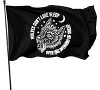 Drapeaux De Jardin Les Loups Ne Perdent Pas Le Sommeil À Cause Des Opinions Des Moutons Drapeaus Décoratif Decoration Bannières Extérieure Couleurs Vives Bannière Jardins Pour Fête 90X152CM